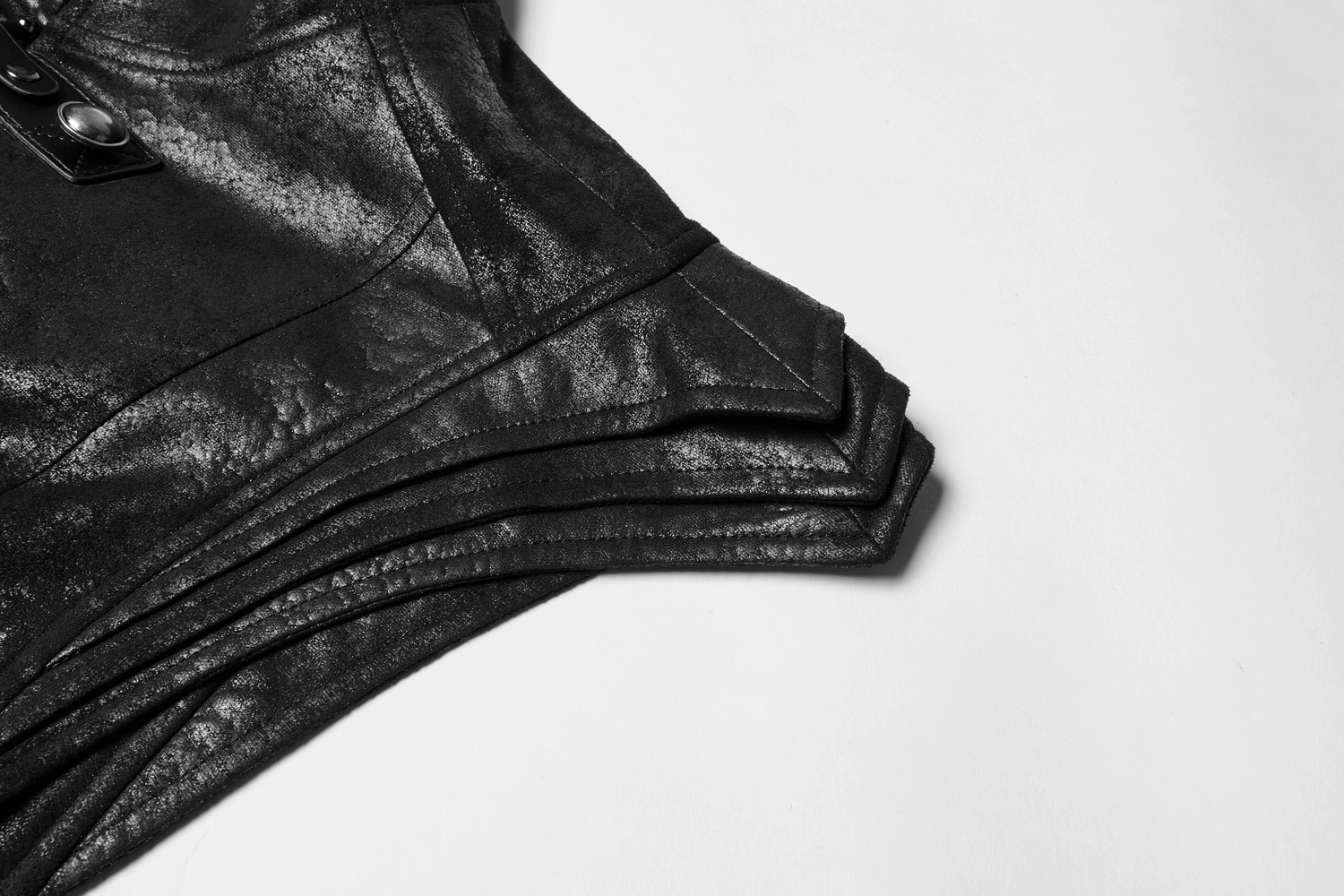 VENTA en EE. UU. de Capa Larga con Hebilla de Cuero Negro Estilo Gótico para Hombre