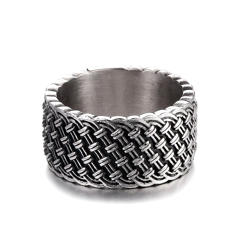 Gothic Style Stainless Steel Interwoven Ring / Men's And Women's Vintage Finger Jewelry - HARD'N'HEAVY