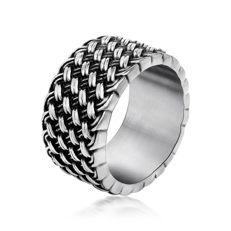 Gothic Style Stainless Steel Interwoven Ring / Men's And Women's Vintage Finger Jewelry - HARD'N'HEAVY
