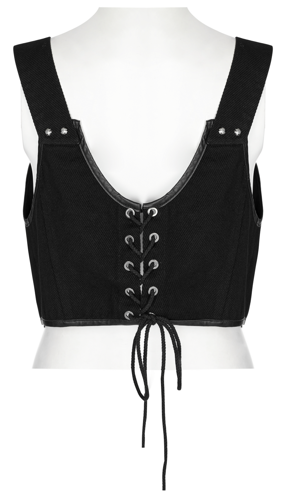 Gothic Twill Vest with Metal Accent Snake Buckles - HARD'N'HEAVY