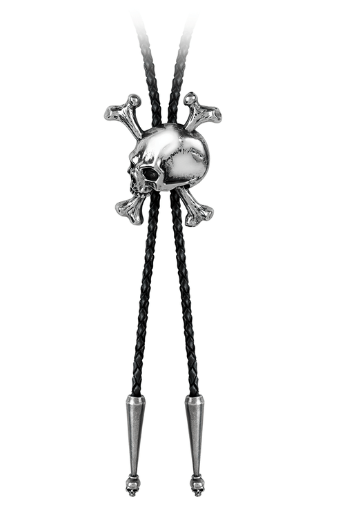 Gothic Unforgiven Skull Pendant with Crossbones