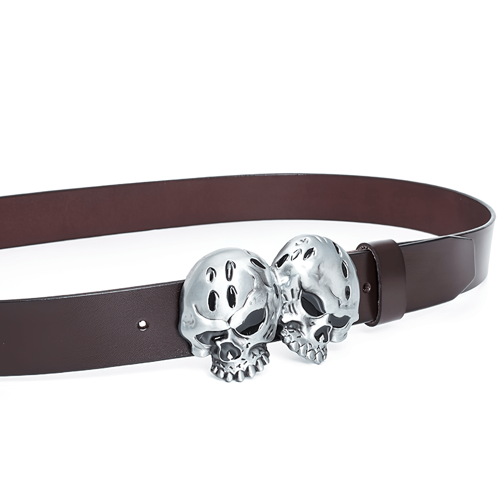 Gothic Unisex Belt with Buckle in Form Skulls / Halloween Cosplay Belt - HARD'N'HEAVY