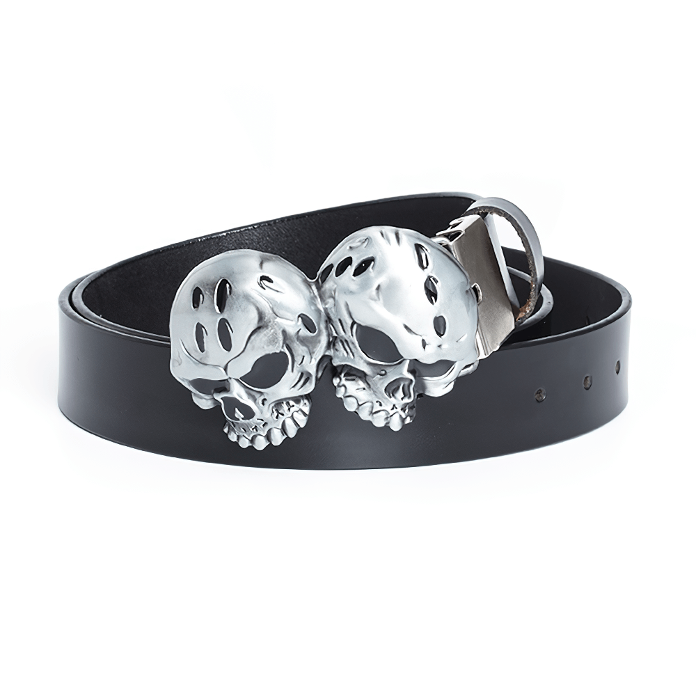 Gothic Unisex Belt with Buckle in Form Skulls / Halloween Cosplay Belt - HARD'N'HEAVY