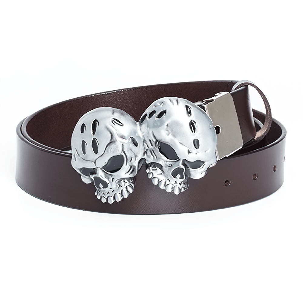 Gothic Unisex Belt with Buckle in Form Skulls / Halloween Cosplay Belt - HARD'N'HEAVY