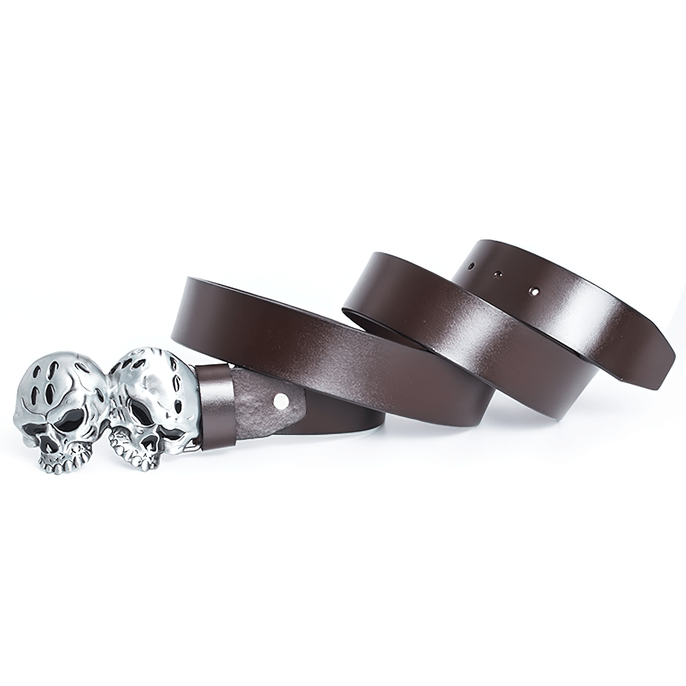 Gothic Unisex Belt with Buckle in Form Skulls / Halloween Cosplay Belt - HARD'N'HEAVY