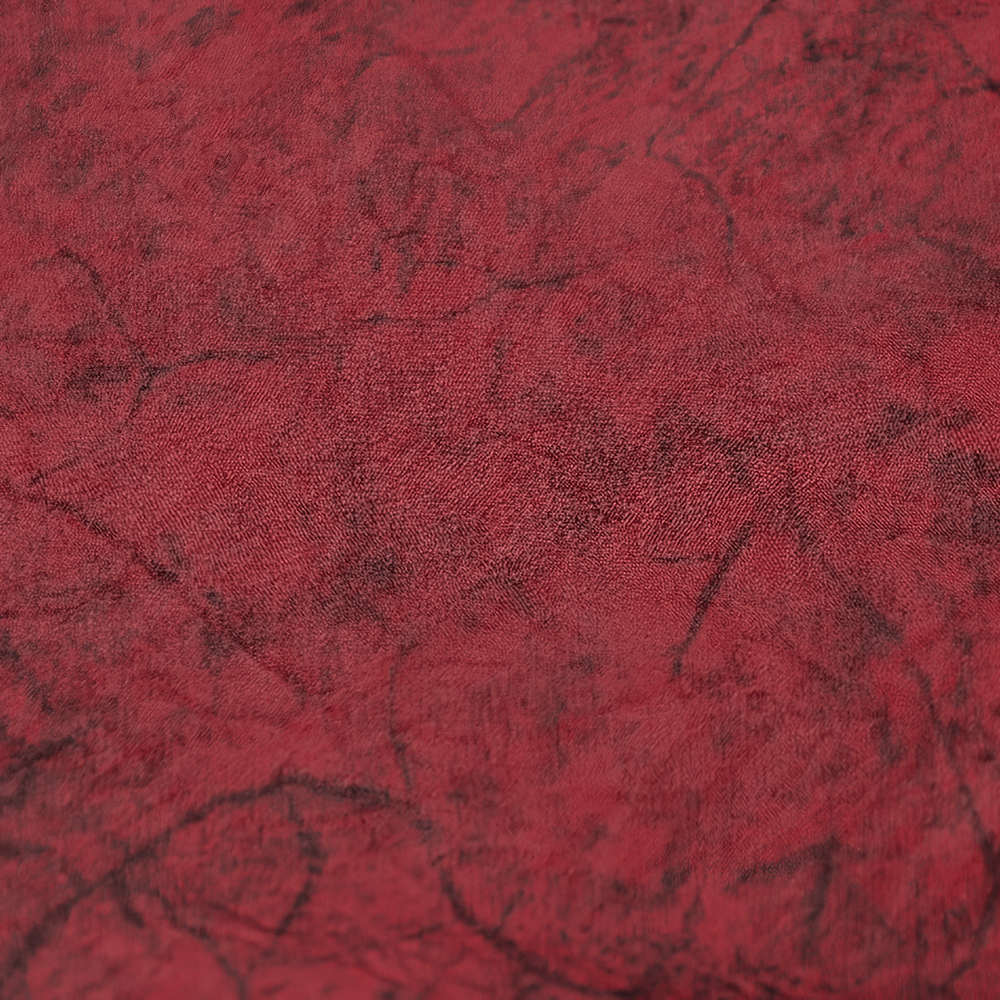 Rich blood-red fabric texture with subtle black marbling, perfect for adding a dramatic flair to gothic vampire capes.