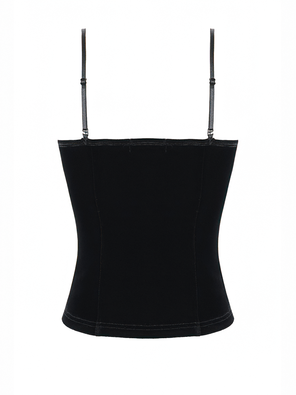 Gothic Velvet Corset Top with Spiderweb Lace and Charm black fitted camisole with adjustable straps