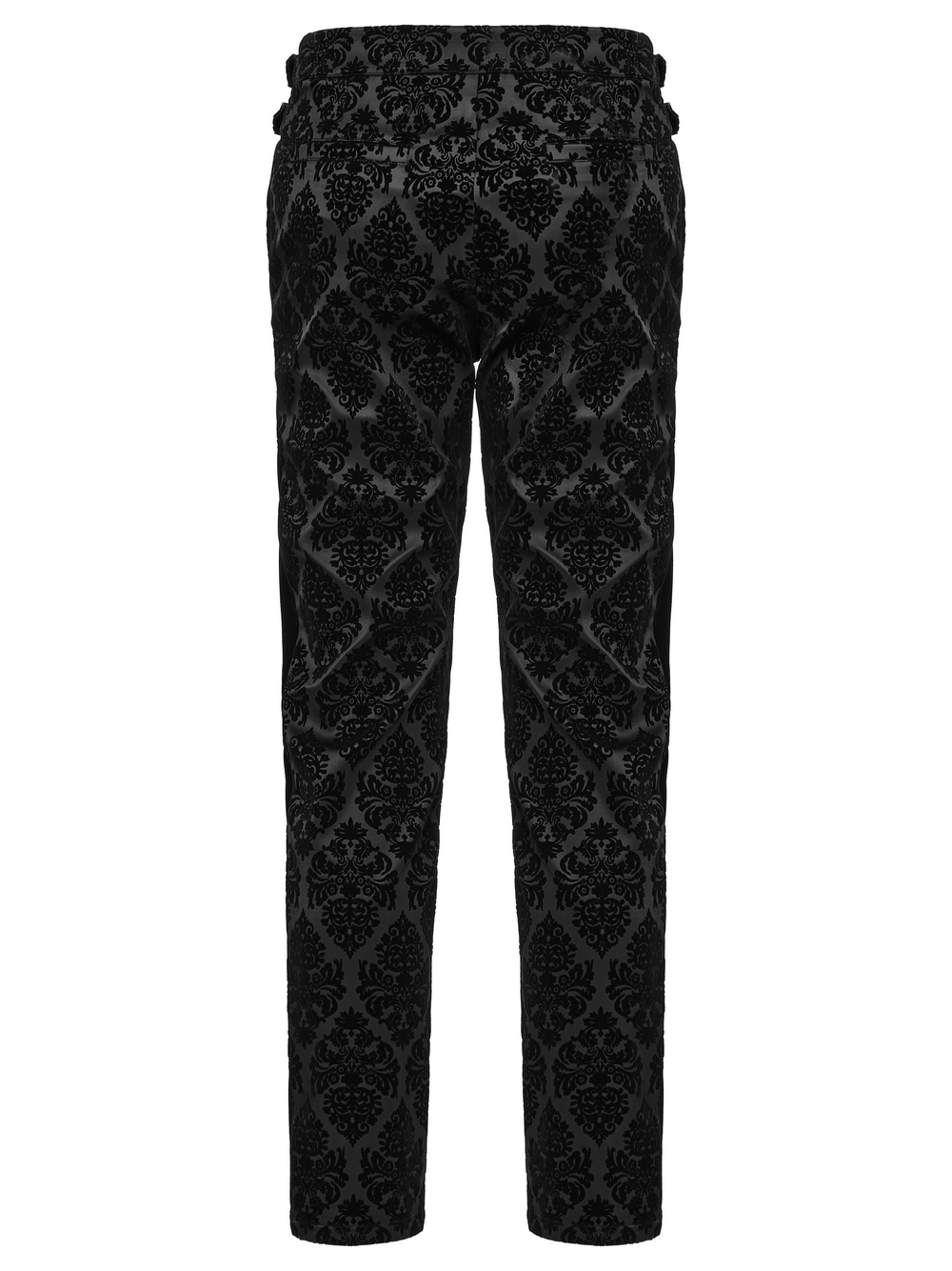 Gothic Velvet Flocking Suit Pants with Gemstone Buckles