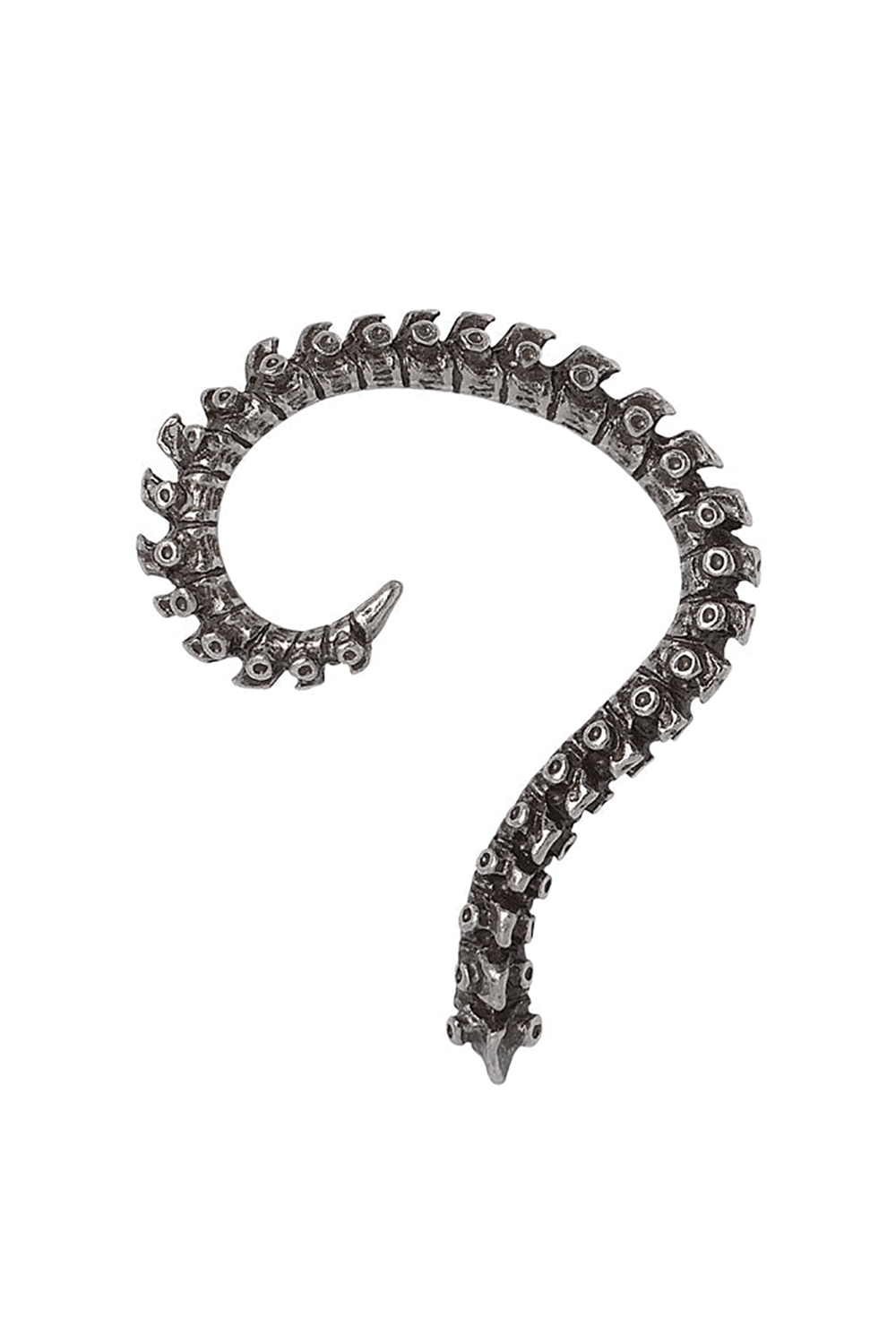 Gothic Vertebrae Spine Ear Wrap Pewter Earring