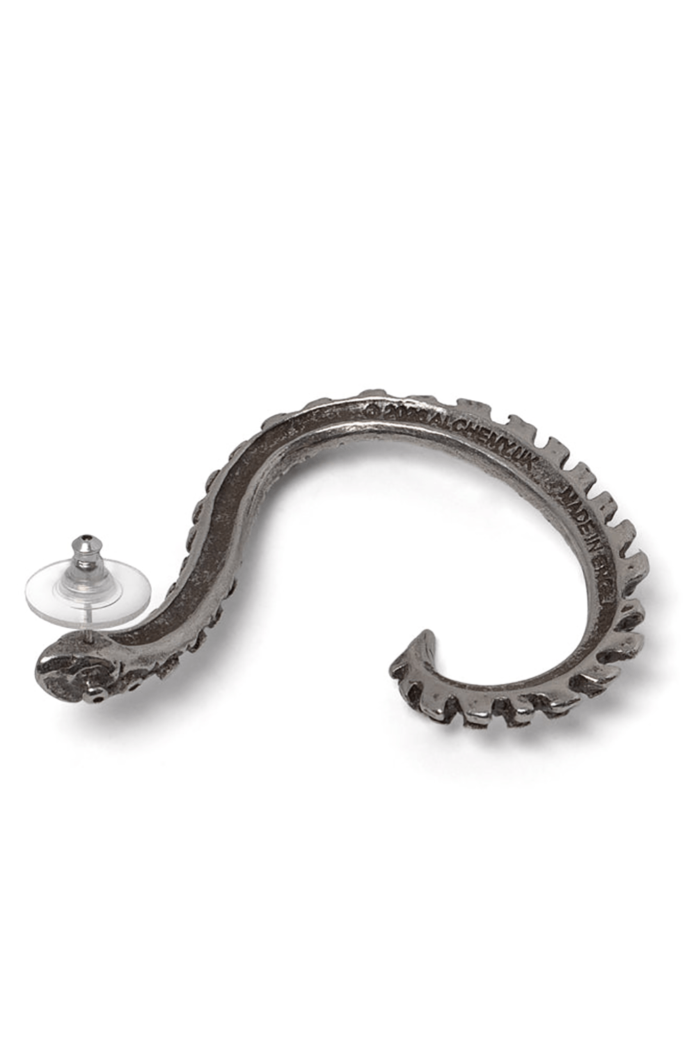 Gothic Vertebrae Spine Ear Wrap Pewter Earring