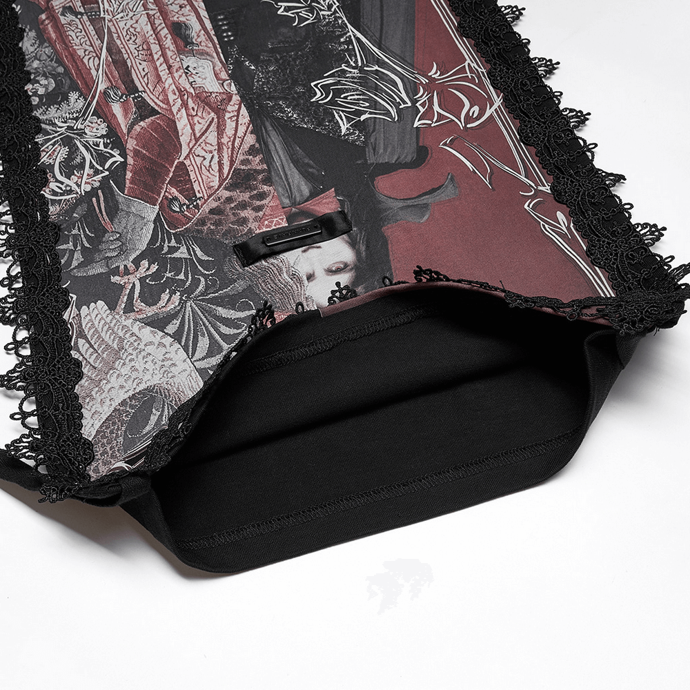Gothic Waist Bag with Punk Rave Vampire Print