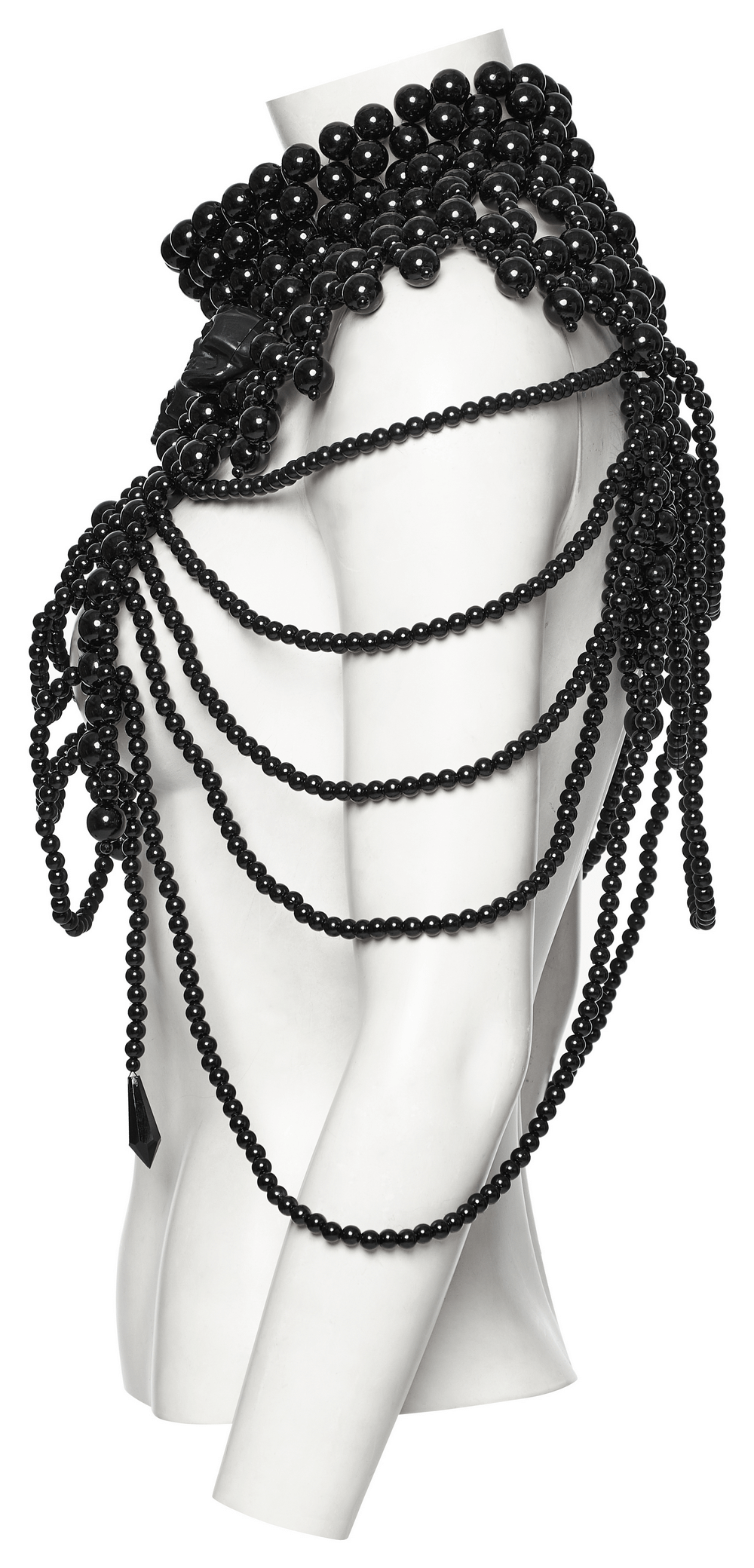 Gothic Women's Pearl Body Accessory with Skull Accent