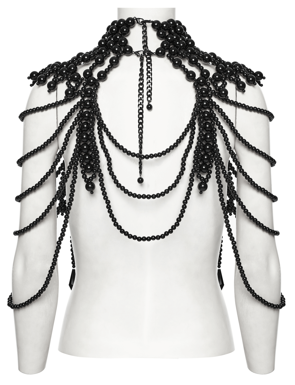 Gothic Women's Pearl Body Accessory with Skull Accent