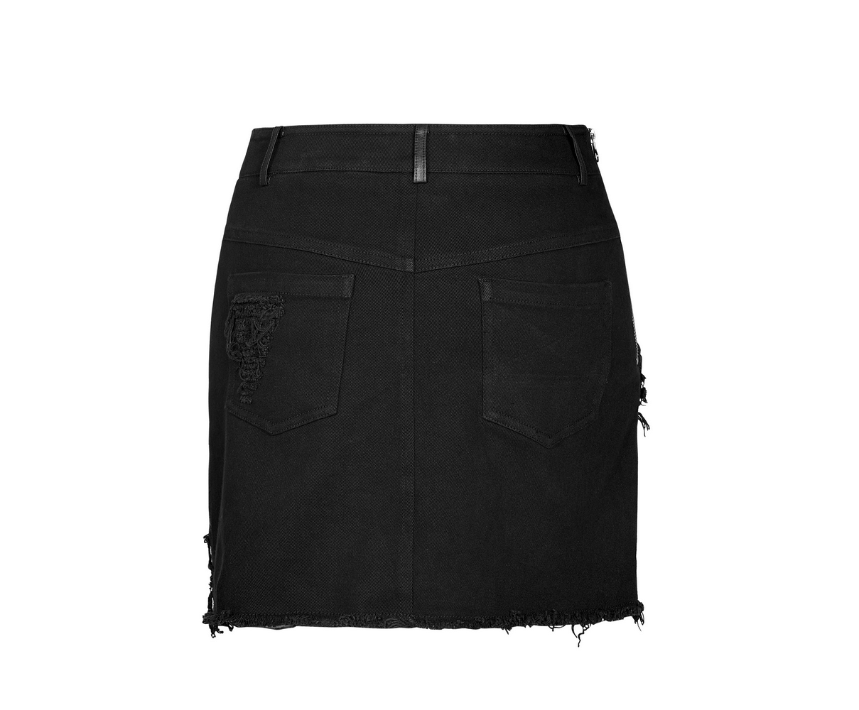 Gothic Women's Pentagram Pattern Decadent Skirt - HARD'N'HEAVY