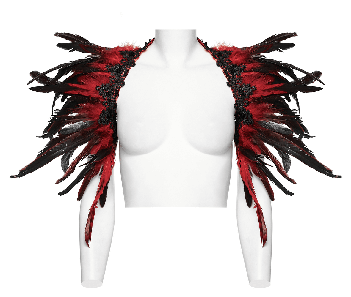 Gothic Women's Real Feather Shoulder Accessory