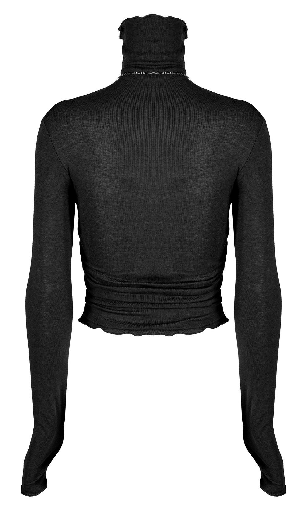 Gothic Women's Turtleneck with Front Bow Detail - HARD'N'HEAVY