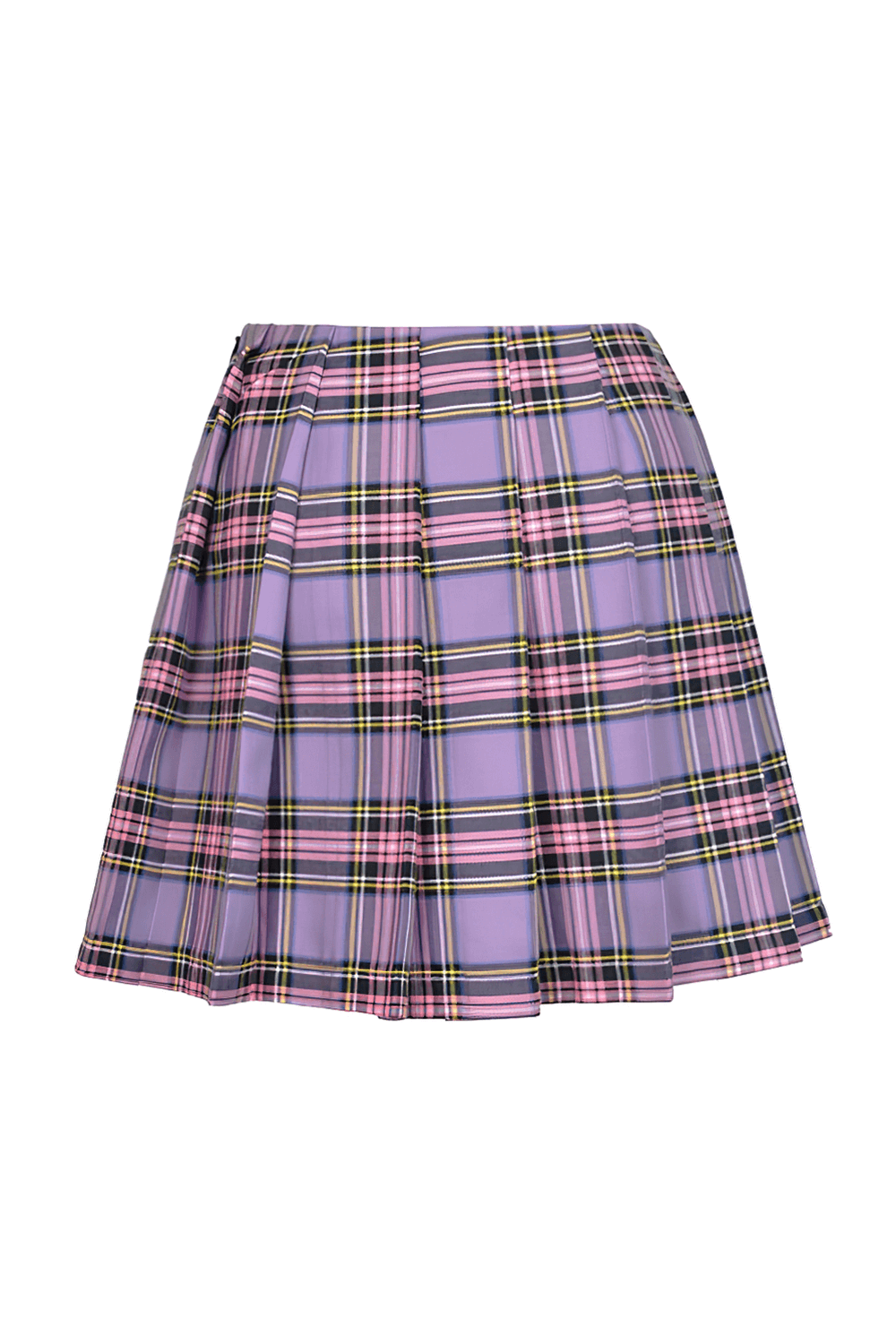 Grunge Women's Pleated Mini Skirt with Chain Detail