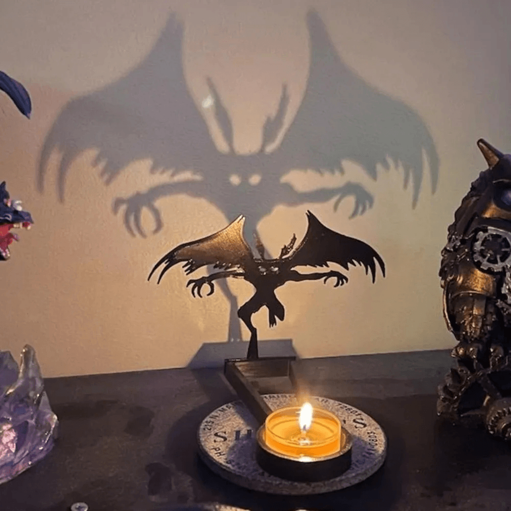 Portavelas de Halloween con escena de metal