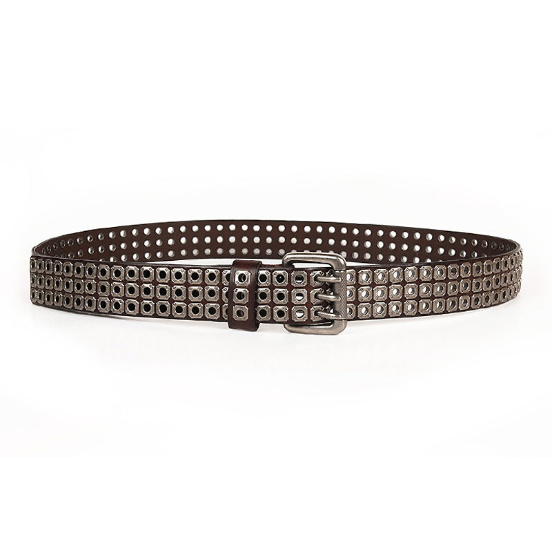 Heavy Metal Cowboy Belt / Genuine Leather Belts For Men and Women with Rivets - HARD'N'HEAVY