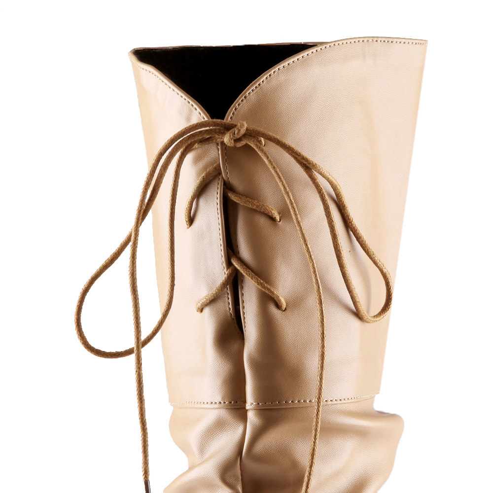 High Quality Over Knee Boots With PU Leather / Sexy Woman's Shoes - HARD'N'HEAVY