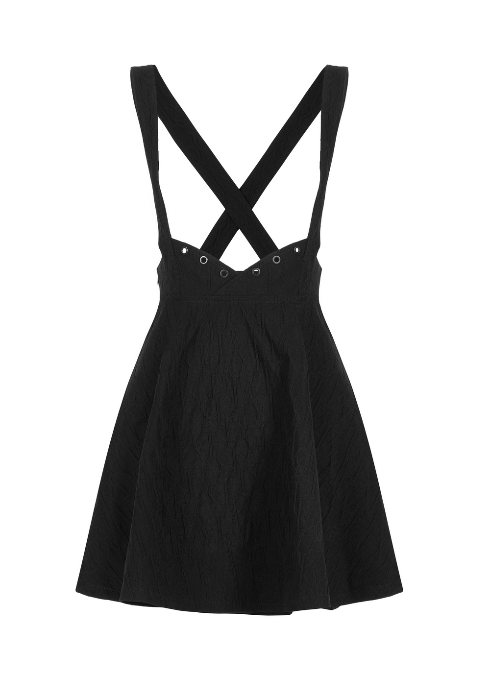 High-Waist Cat Ear Swing Skirt with Gothic Accents