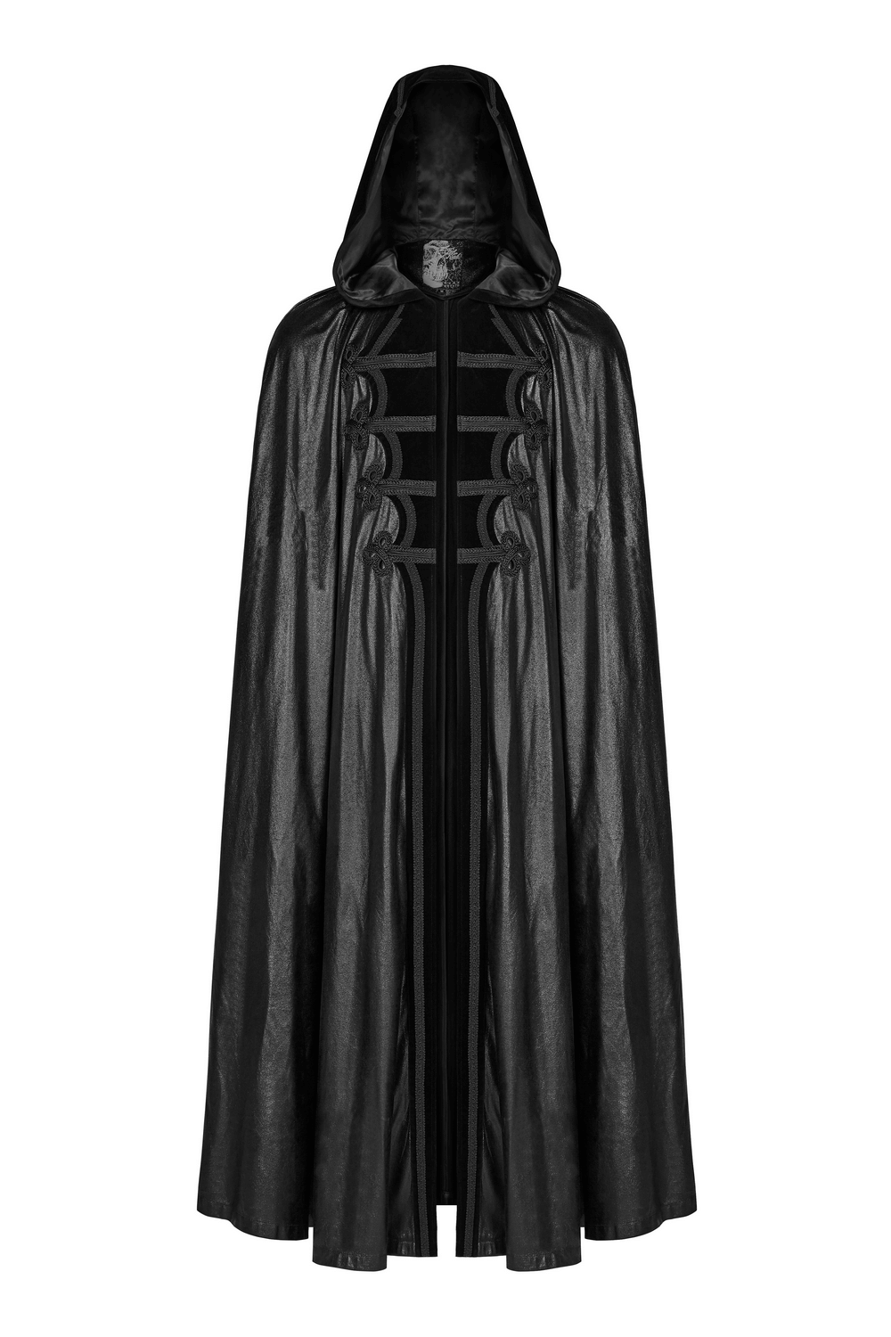 Hooded Longline Black Cloak for Themed Events and Cosplay - HARD'N'HEAVY