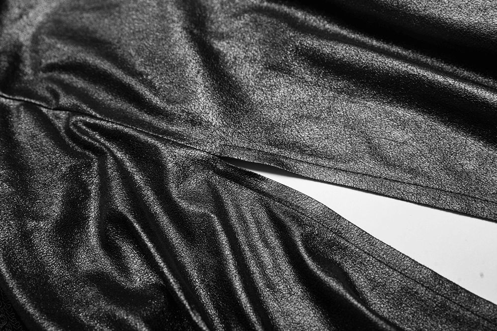 Close-up of luxurious black fabric showcasing folds of the Gothic Retro Mystic Cloak for themed events.
