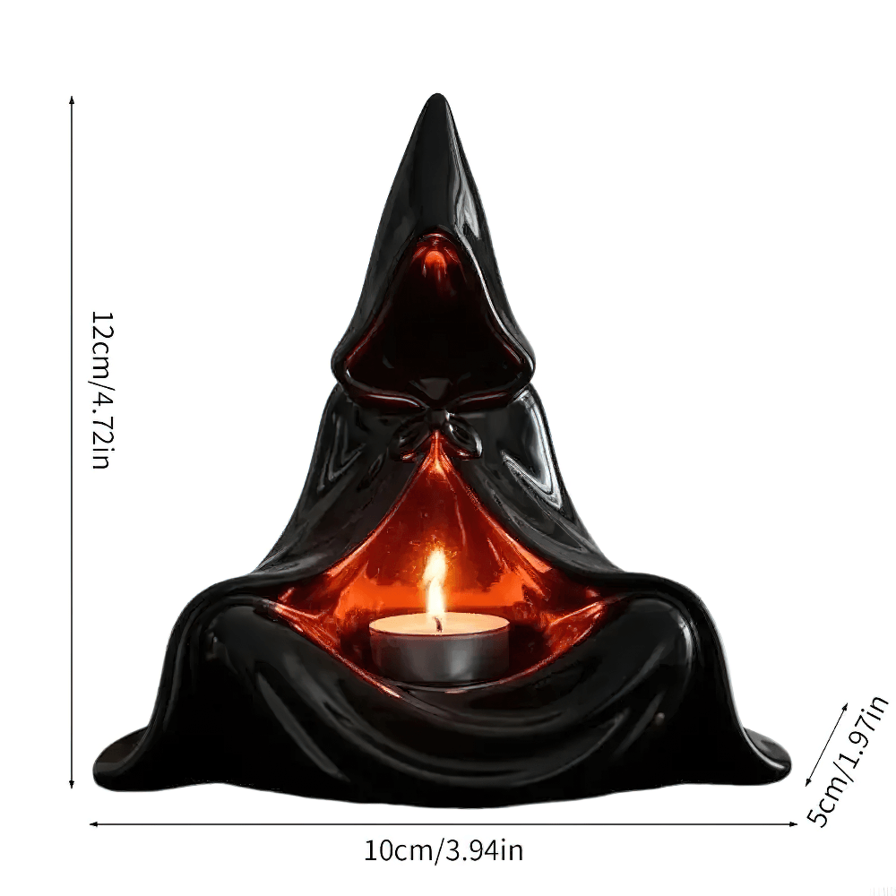 Hooded Monk Tealight Holder for Gothic Home Decor
