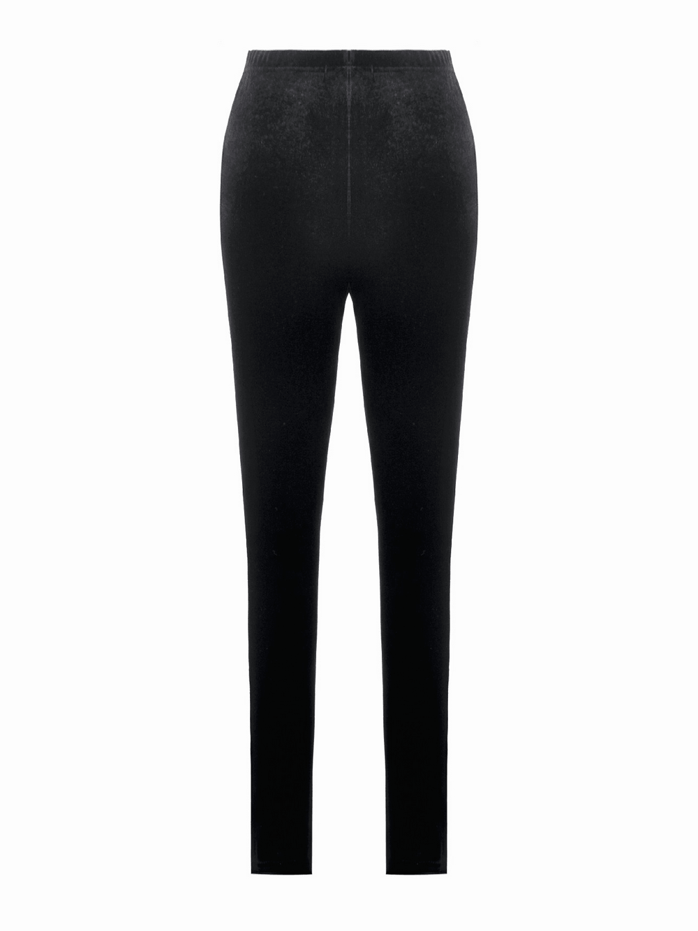 Intricate Black Lace Panel Leggings for Alternative Style, back view of black gothic skinny leggings.