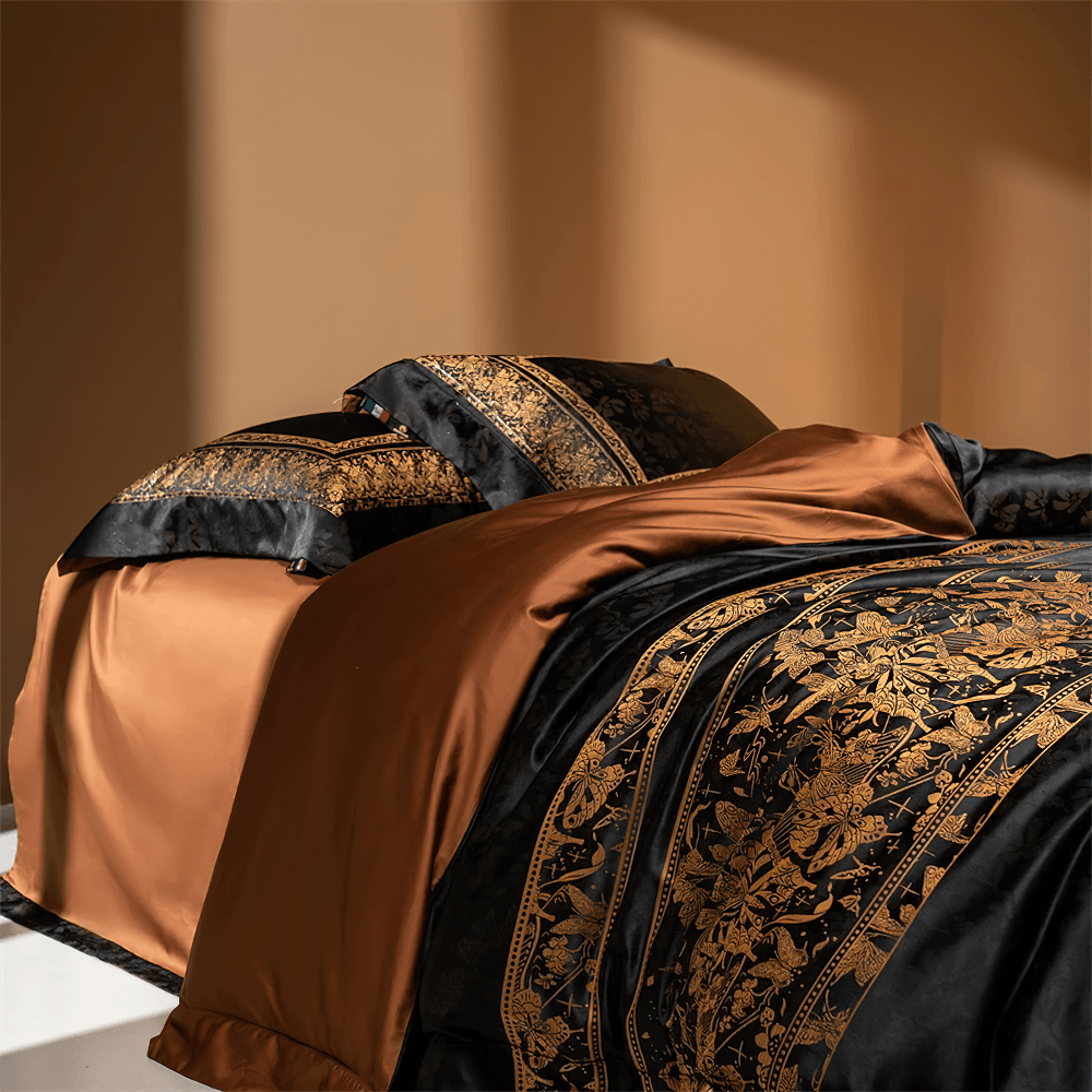 Ensemble de literie jacquard avec housse de couette pour une chambre élégante