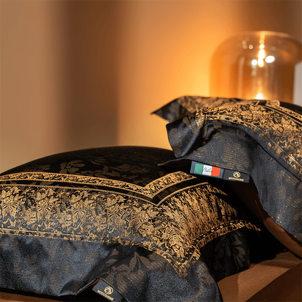 Ensemble de literie jacquard avec housse de couette pour une chambre élégante