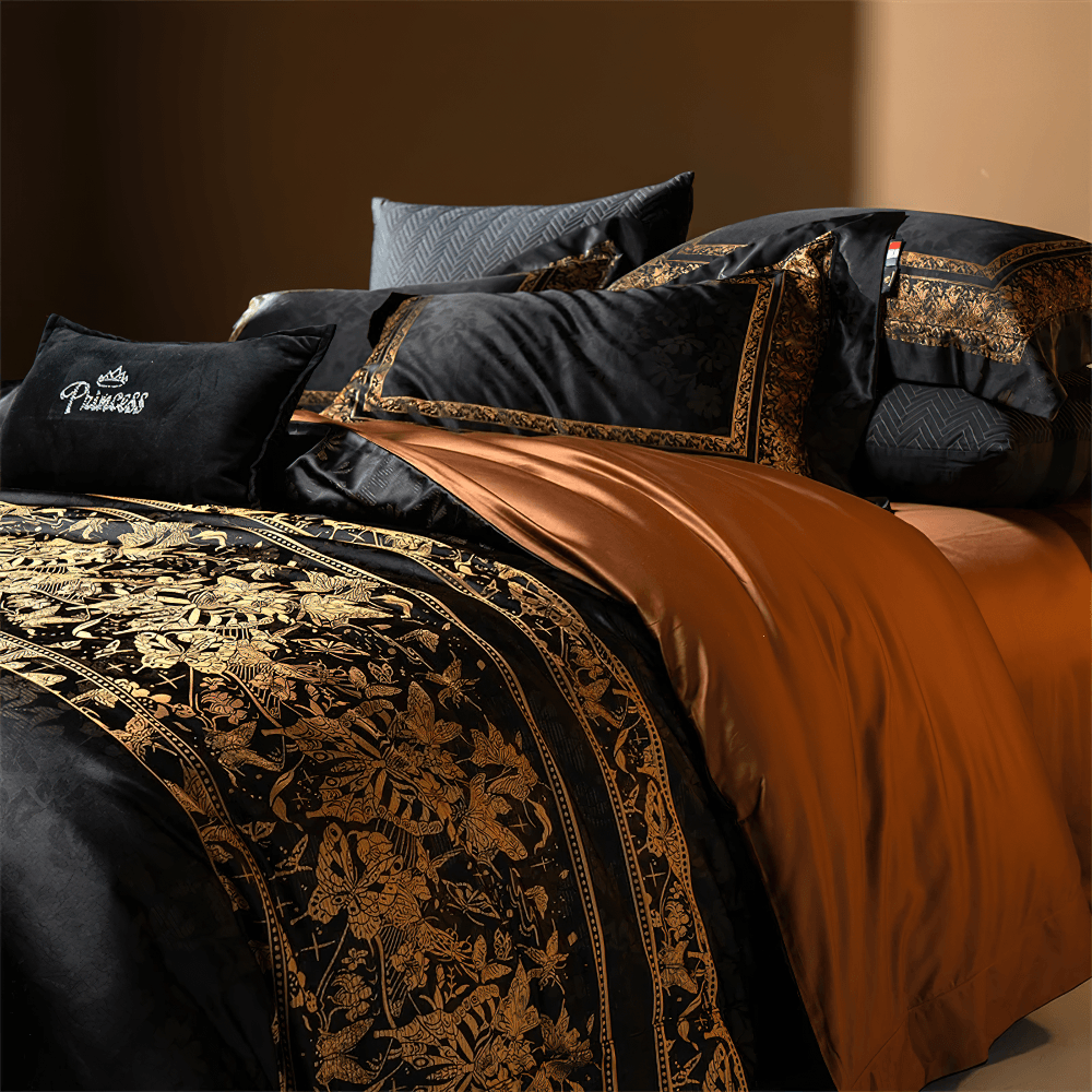 Ensemble de literie jacquard avec housse de couette pour une chambre élégante