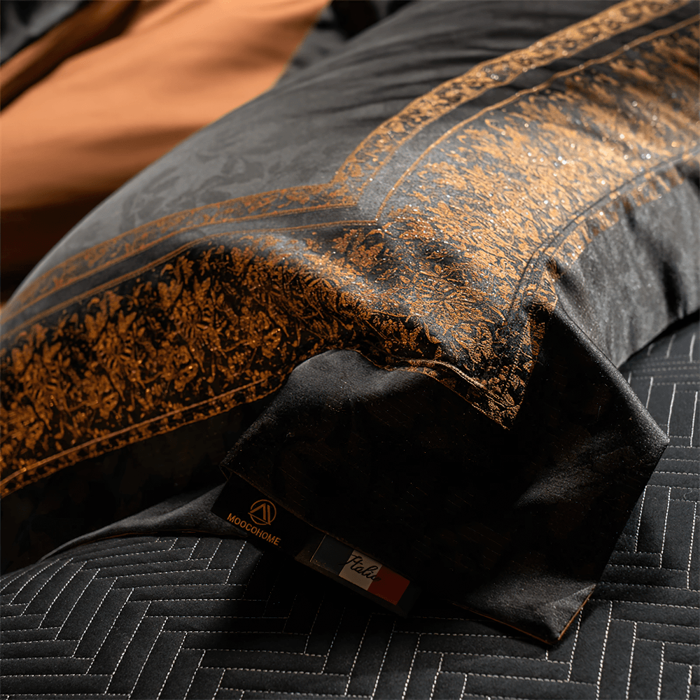 Ensemble de literie jacquard avec housse de couette pour une chambre élégante