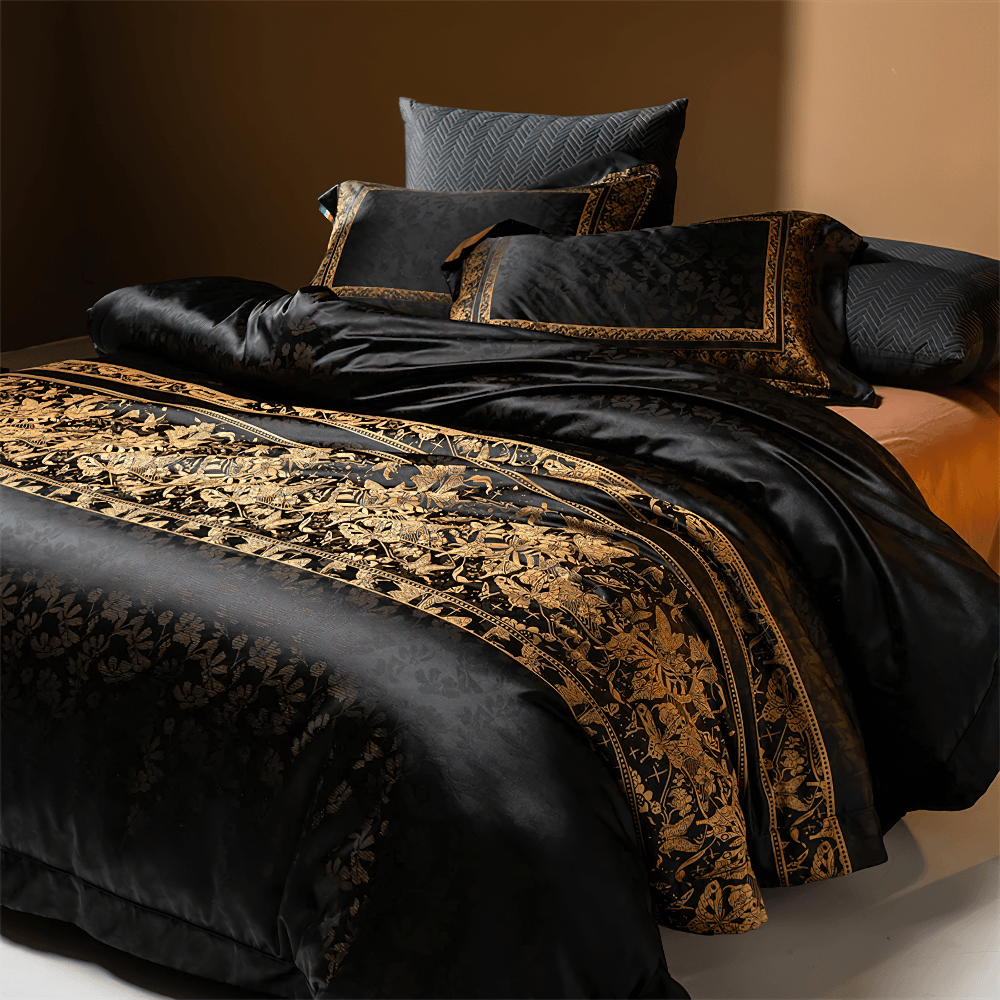 Ensemble de literie jacquard avec housse de couette pour une chambre élégante