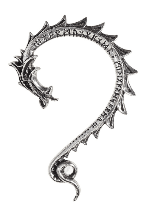 Envoltura de Oreja de Dragón Inspirada en Runas de Jormungand para la Oreja Izquierda