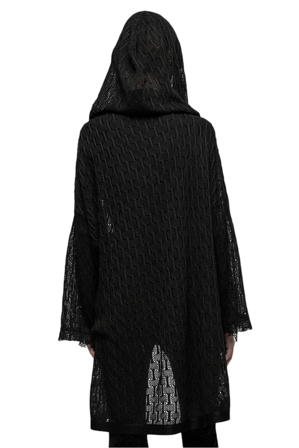 Lace-Detailed Gothic Cape with Horn Buckle for Women