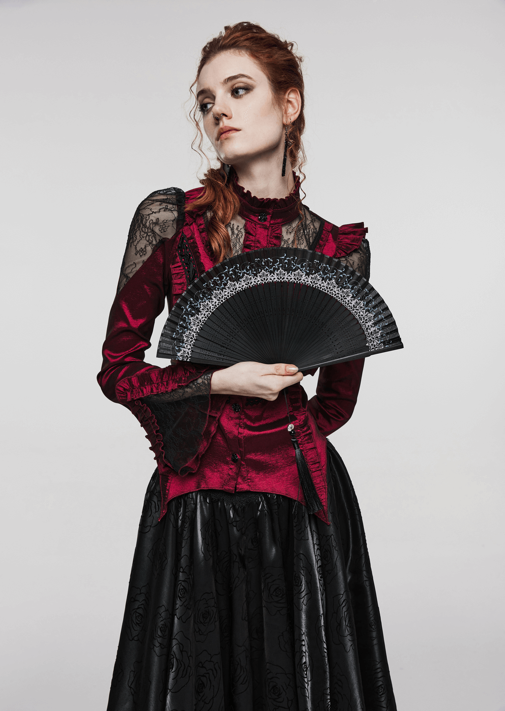 Unveil Your Shadow: Gothic Fan Flair for Alt Style