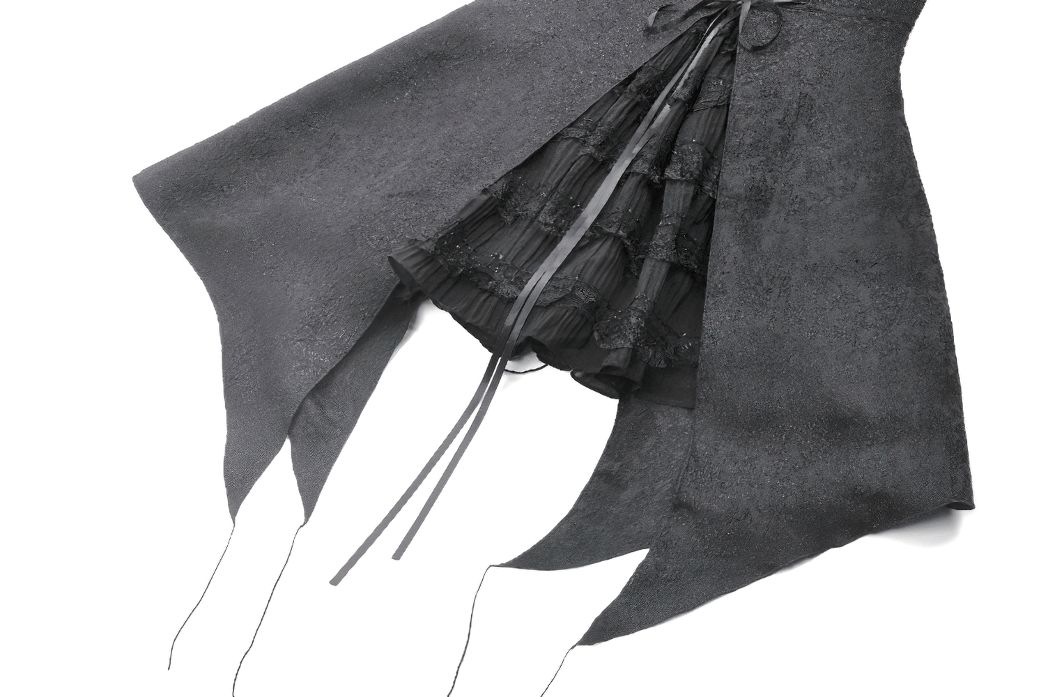 Lace halter corset dress with choker and asymmetrical hem, perfect for edgy fashion lovers.