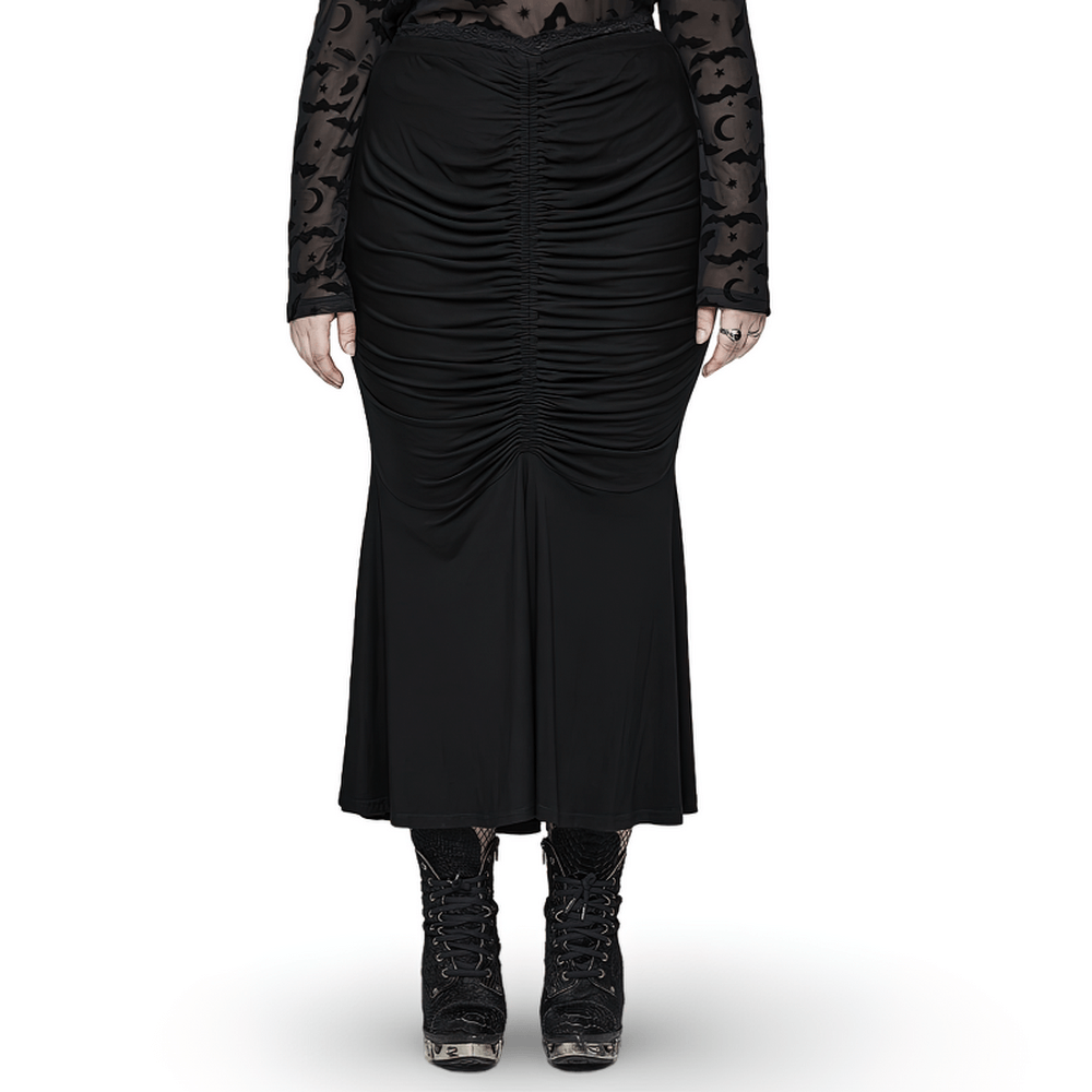Lace-Waist Modal Fishtail Skirt - Elegant Fit - HARD'N'HEAVY
