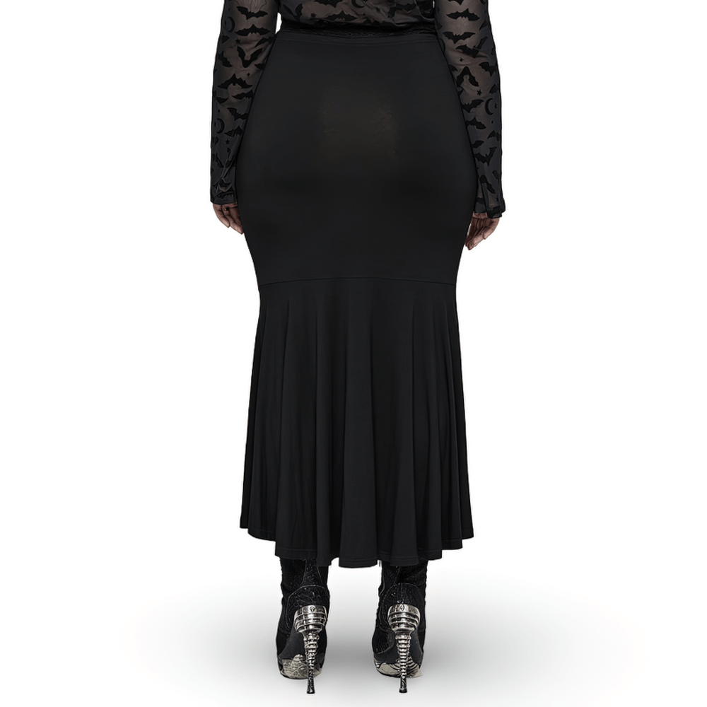 Lace-Waist Modal Fishtail Skirt - Elegant Fit - HARD'N'HEAVY