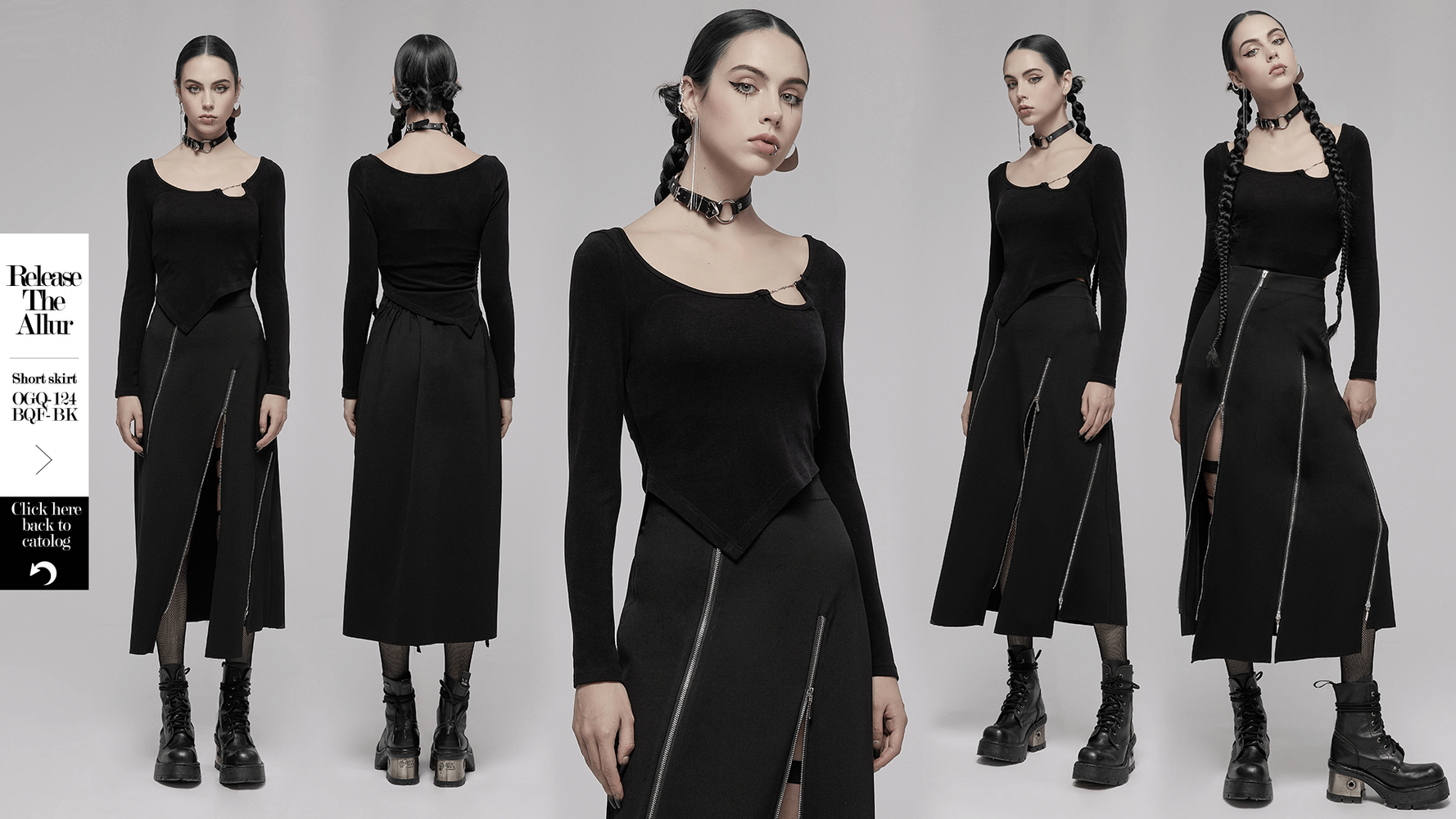 Long Sleeve Cross Top - Stylish Women's Gothic Clothing - HARD'N'HEAVY