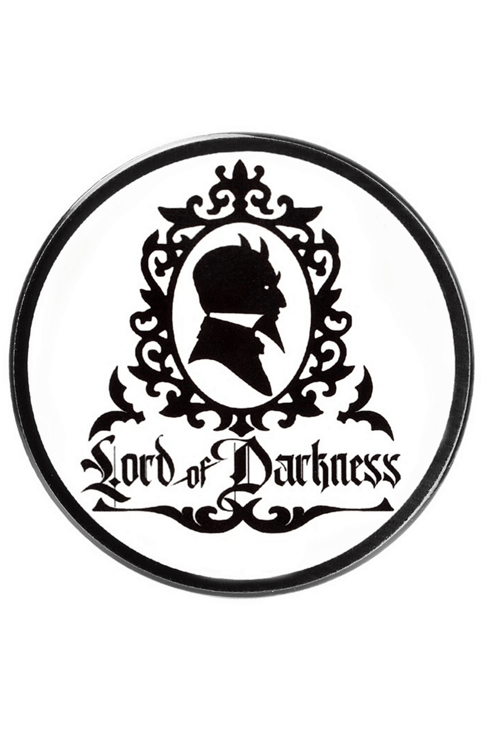 Lord of Darkness gothic coaster with full moon design, perfect for dark home decor enthusiasts.