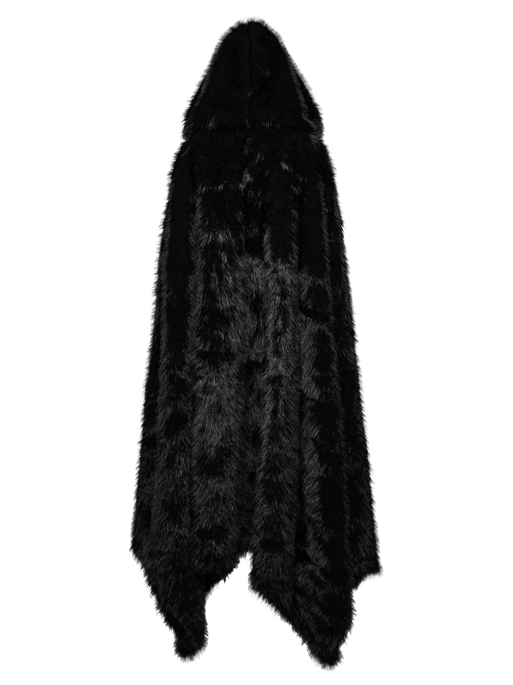 Luxurious Gothic Asymmetrical Fur Cloak for Women