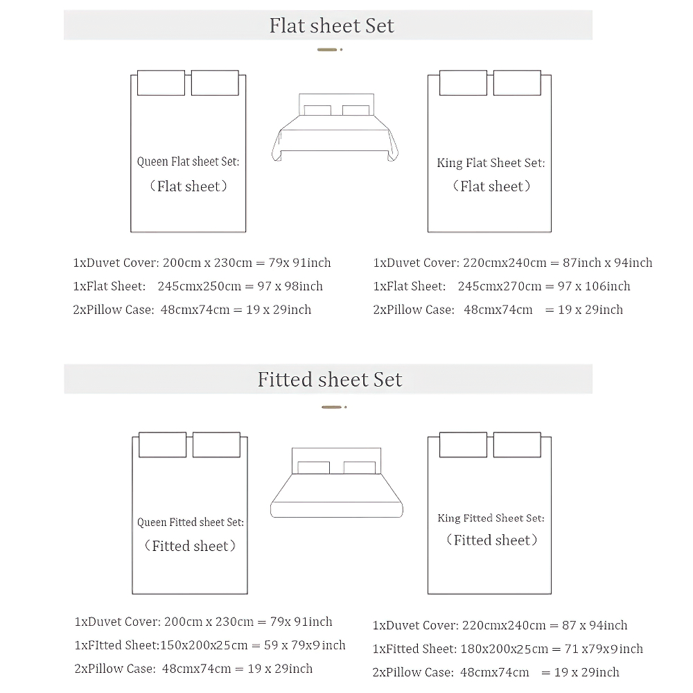 Luxury Duvet Cover Set with Flat or Fitted Sheet Options