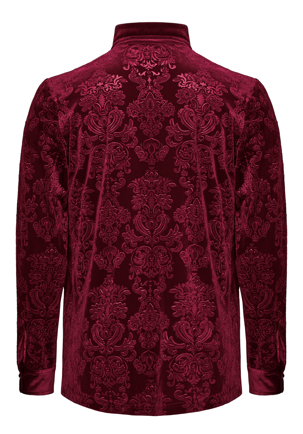 Luxury Gothic Velvet Floral Men's Formal Shirt