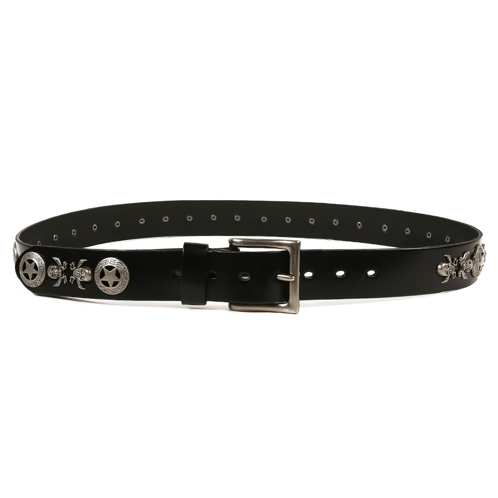 Luxury Men's and Women's Belt with Skulls / Punk Style Accessories - HARD'N'HEAVY