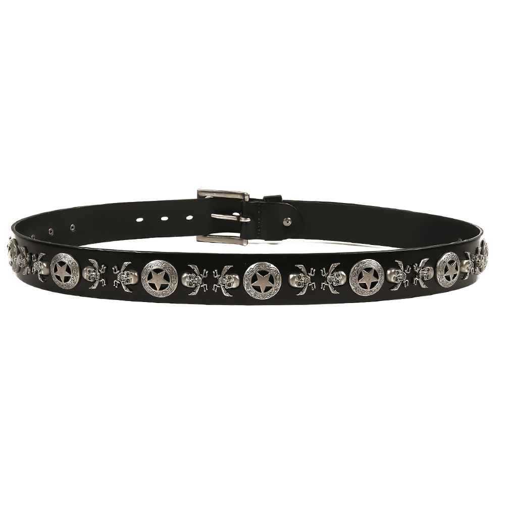 Luxury Men's and Women's Belt with Skulls / Punk Style Accessories - HARD'N'HEAVY