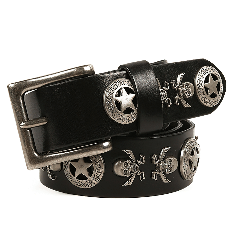 Luxury Men's and Women's Belt with Skulls / Punk Style Accessories - HARD'N'HEAVY