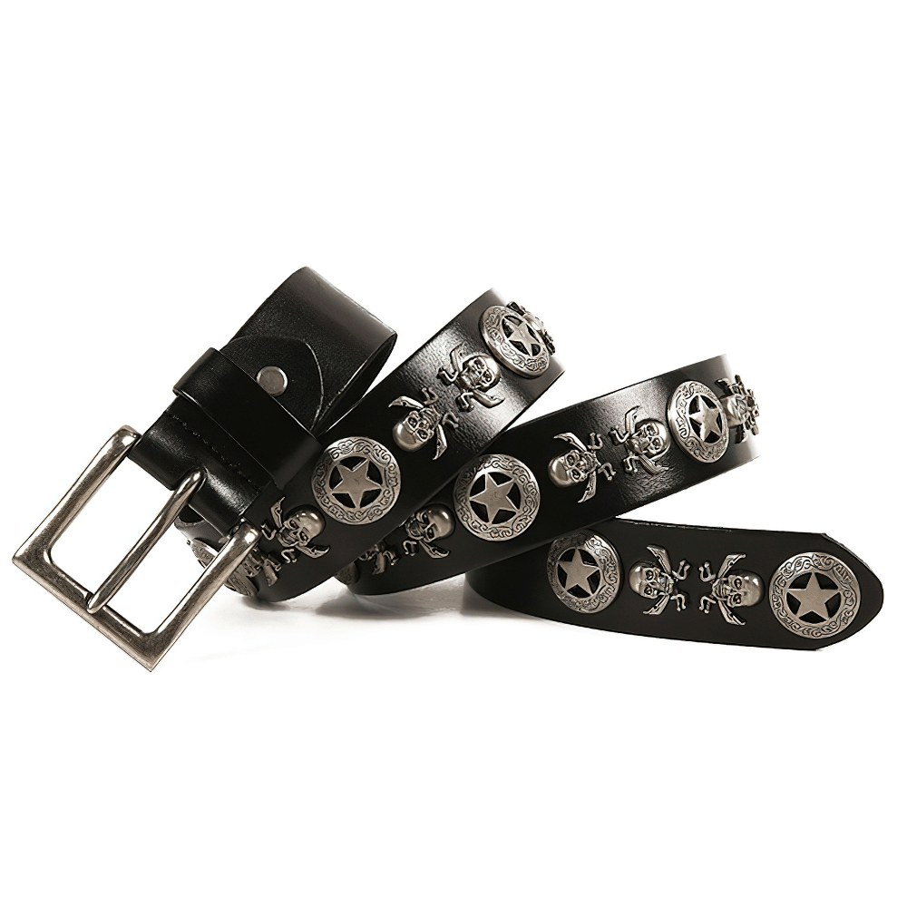 Luxury Men's and Women's Belt with Skulls / Punk Style Accessories - HARD'N'HEAVY