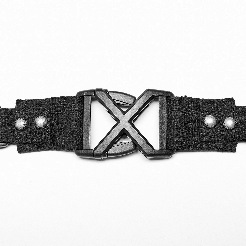 Male Adjustable Buckle Strap with Metal Accents